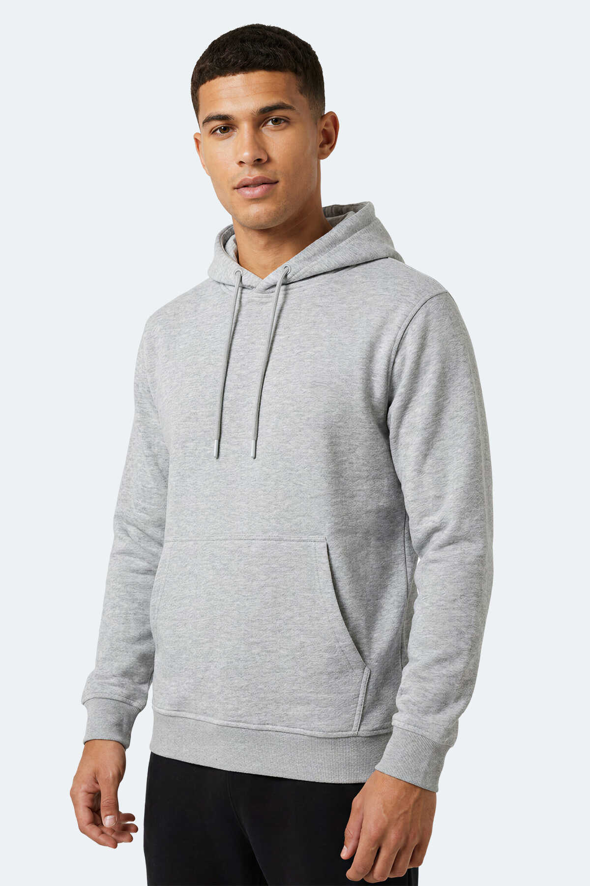 Slazenger KEVRO I Erkek Kapüşonlu Gri Sweatshırt - 6