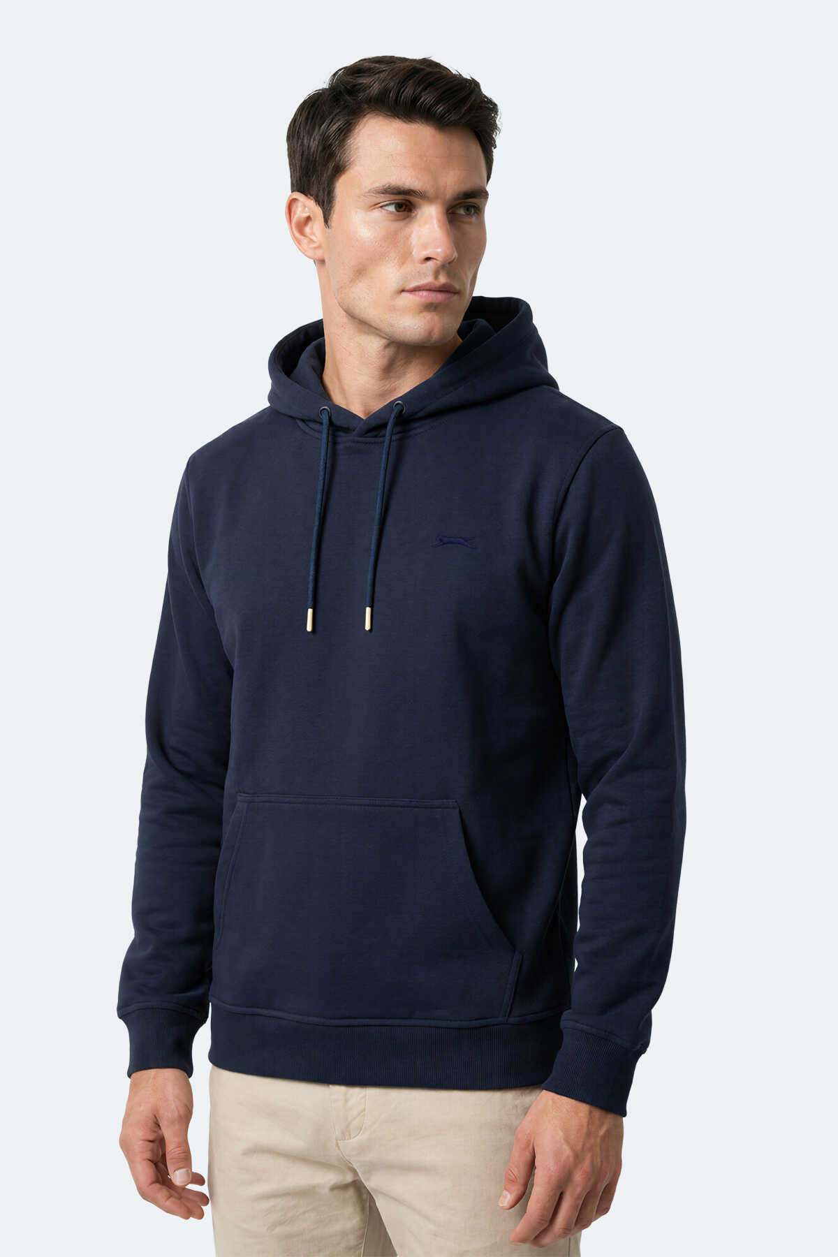 Slazenger - Slazenger KEVRO I Erkek Kapüşonlu Lacivert Sweatshırt