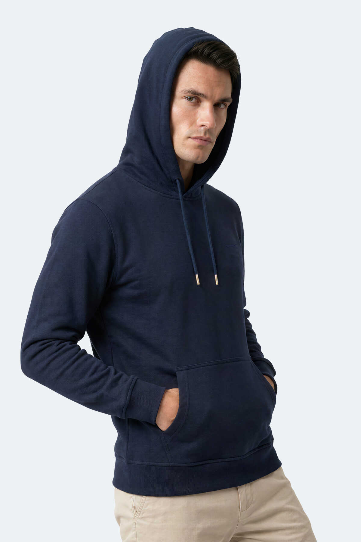 Slazenger KEVRO I Erkek Kapüşonlu Lacivert Sweatshırt - 3