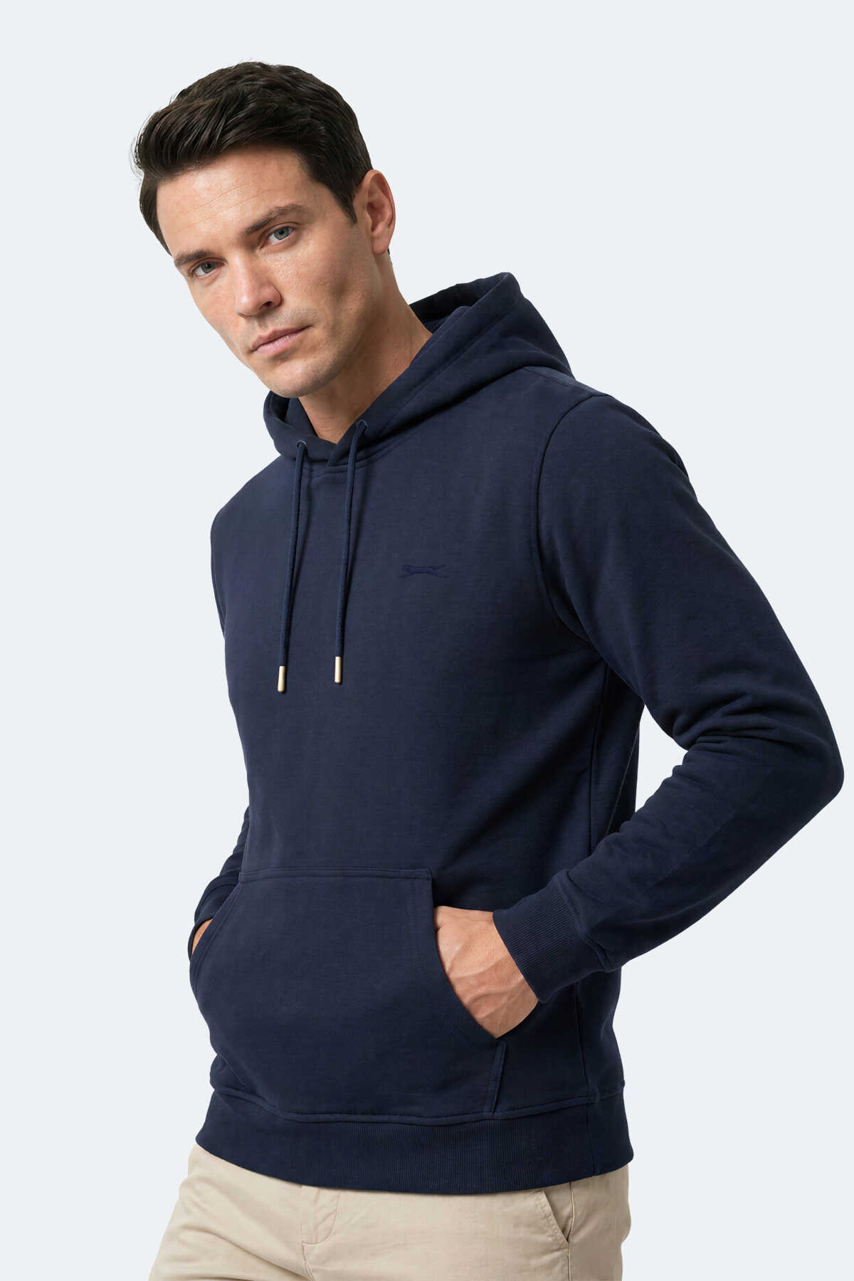 Slazenger KEVRO I Erkek Kapüşonlu Lacivert Sweatshırt - 4