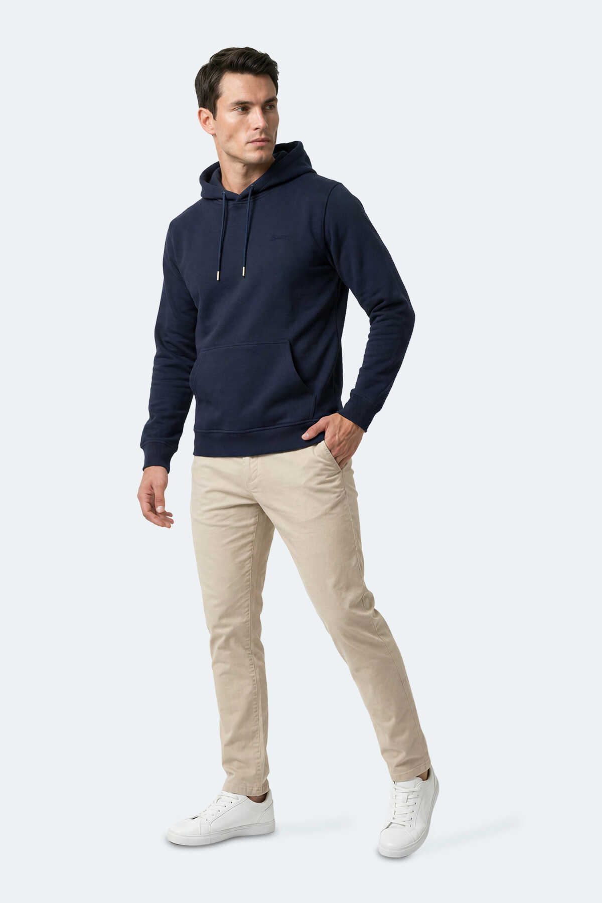 Slazenger KEVRO I Erkek Kapüşonlu Lacivert Sweatshırt - 5