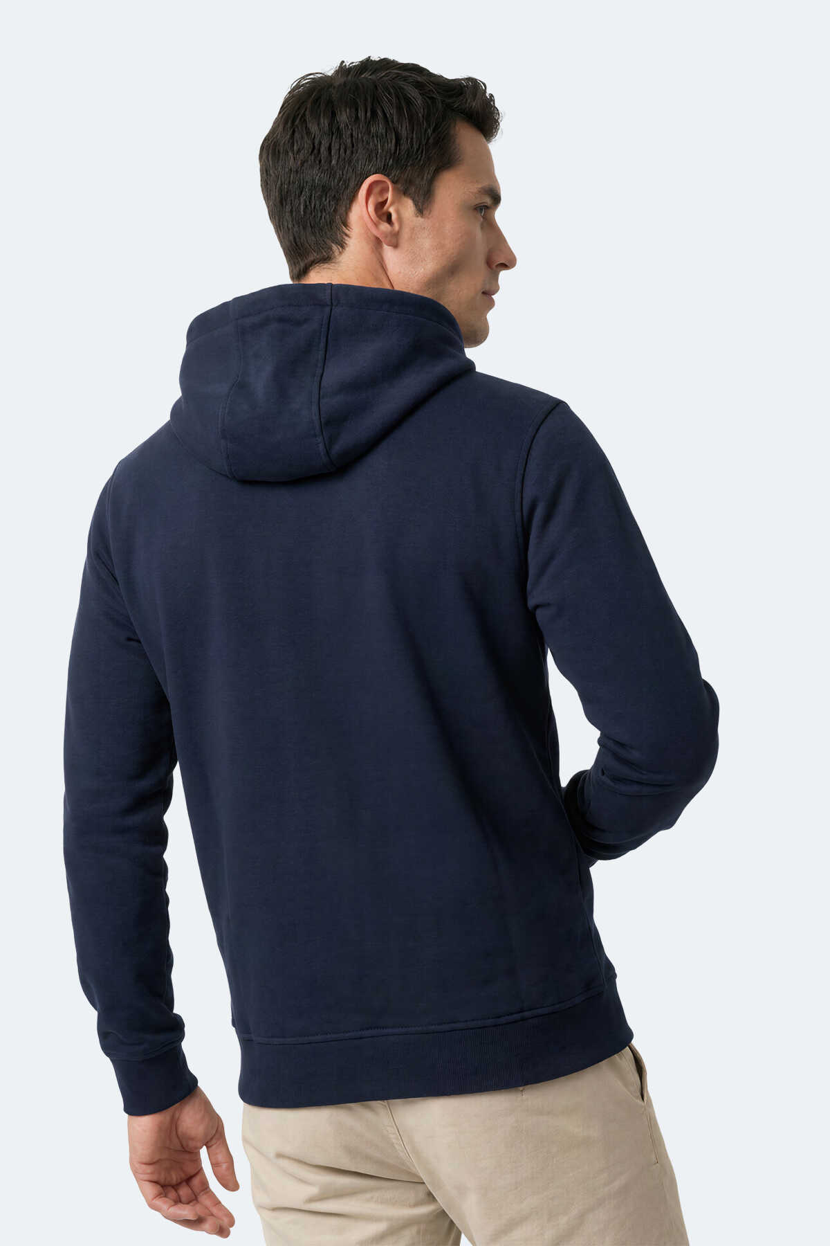 Slazenger KEVRO I Erkek Kapüşonlu Lacivert Sweatshırt - 6