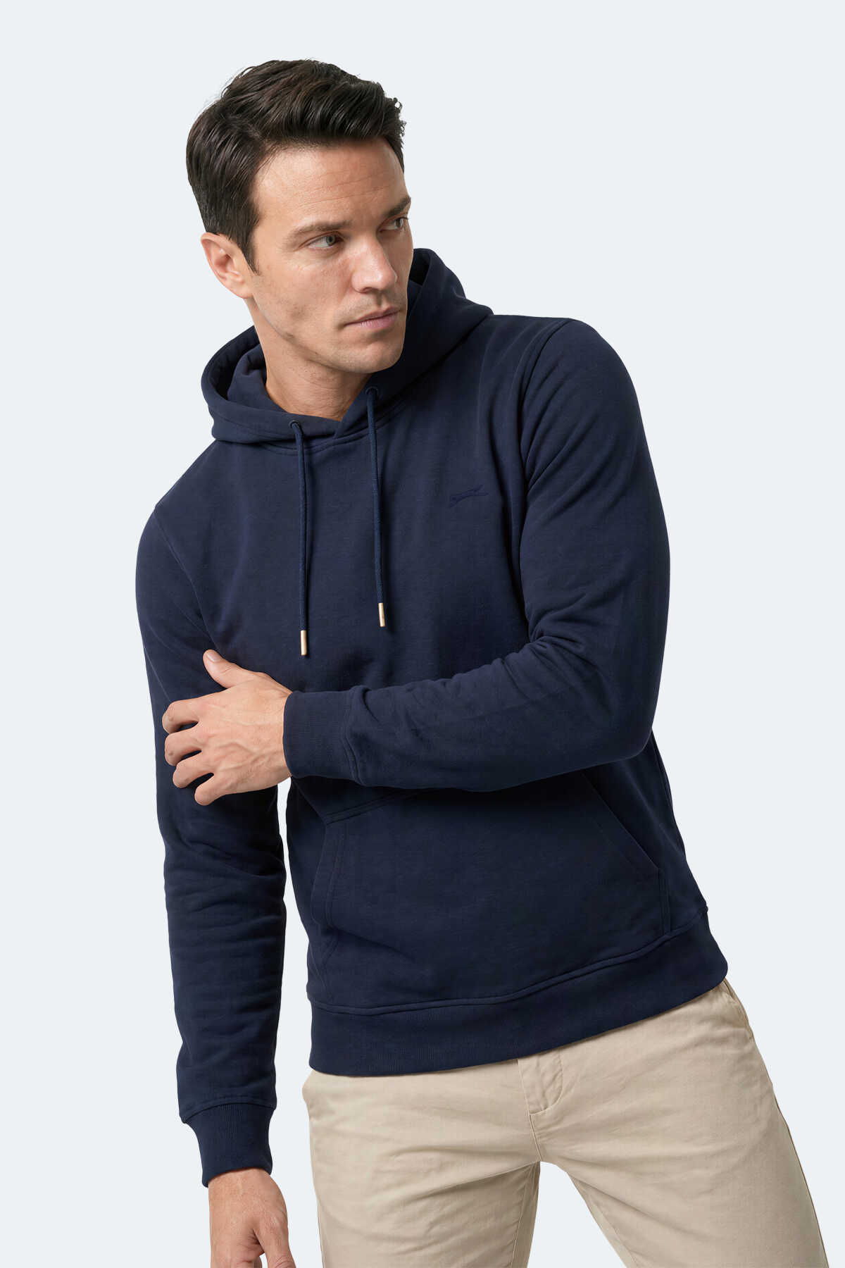 Slazenger KEVRO I Erkek Kapüşonlu Lacivert Sweatshırt - 7