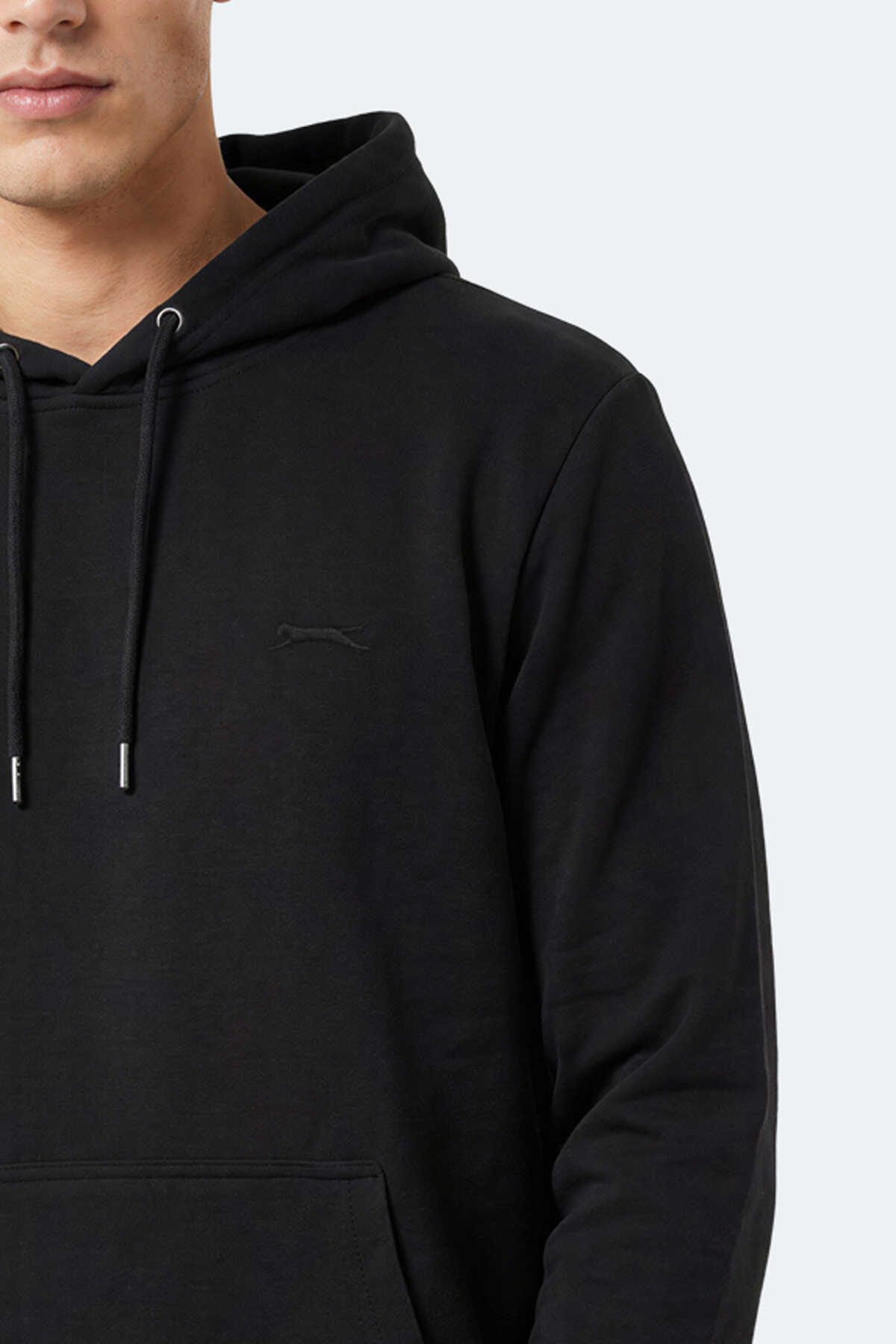 Slazenger KEVRO I Erkek Kapüşonlu Siyah Sweatshırt - 2