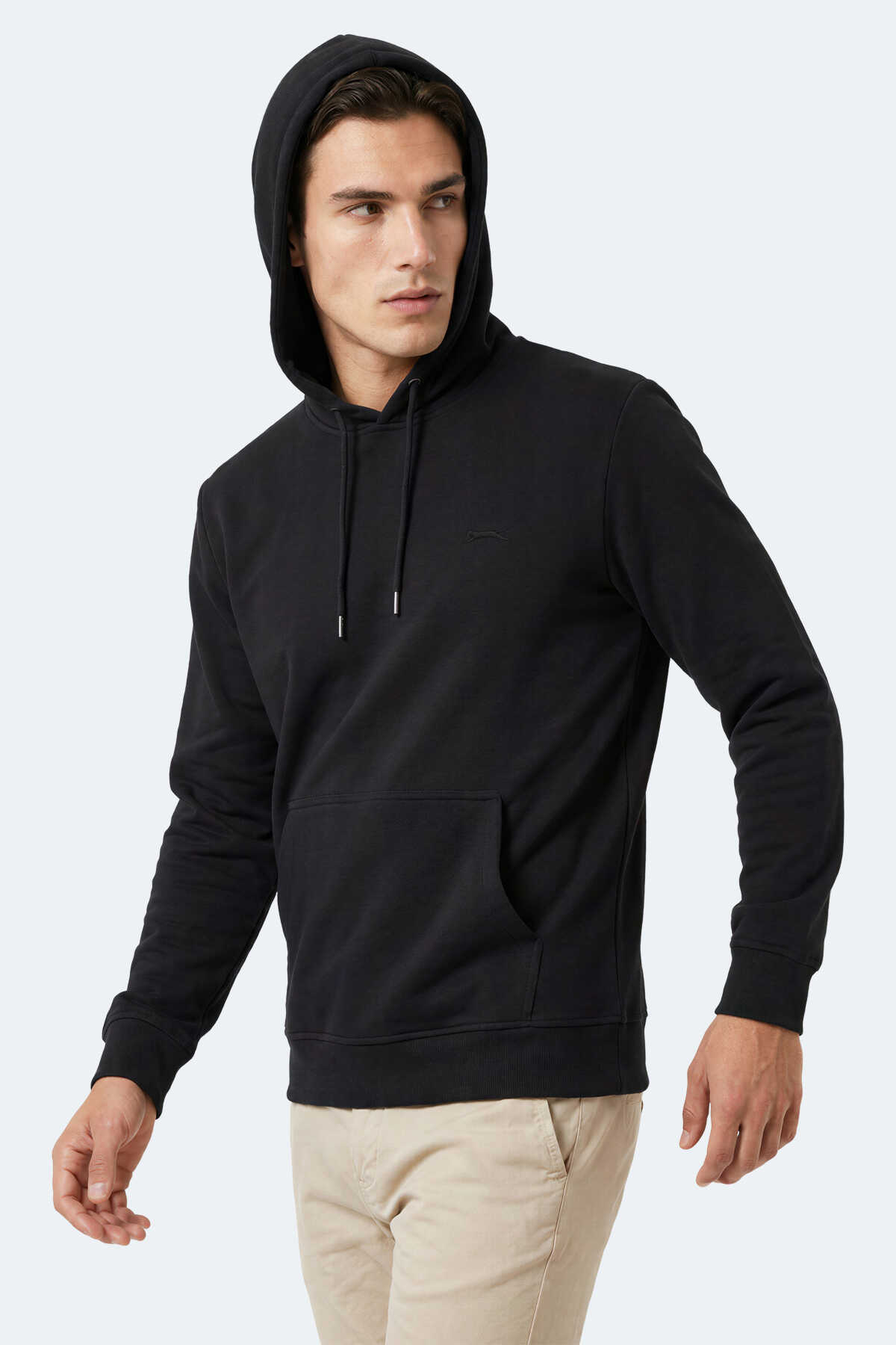 Slazenger KEVRO I Erkek Kapüşonlu Siyah Sweatshırt - 3