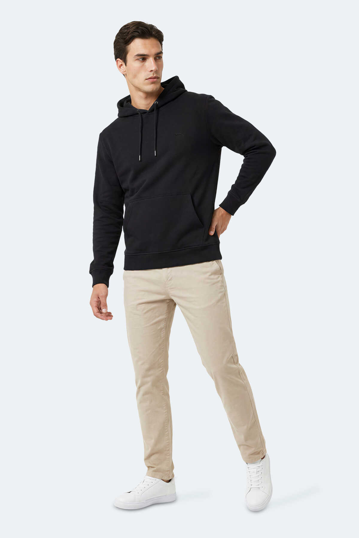 Slazenger KEVRO I Erkek Kapüşonlu Siyah Sweatshırt - 6