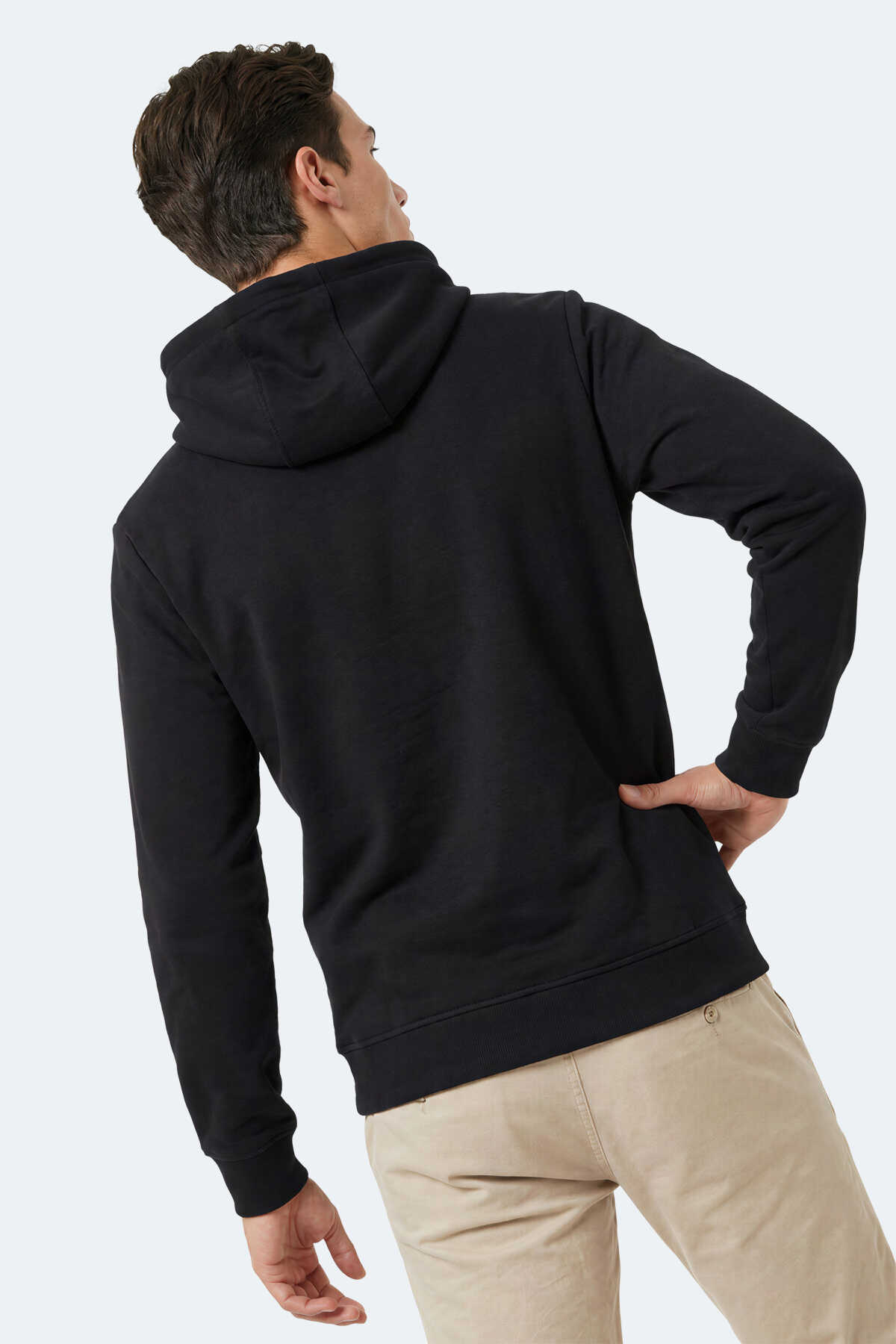 Slazenger KEVRO I Erkek Kapüşonlu Siyah Sweatshırt - 7