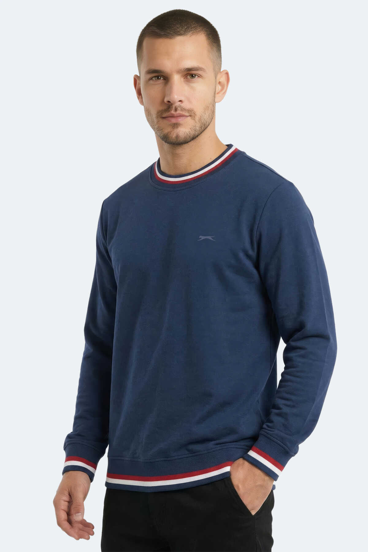 Slazenger - Slazenger KEYSTONE I Erkek Lacivert Sweatshırt