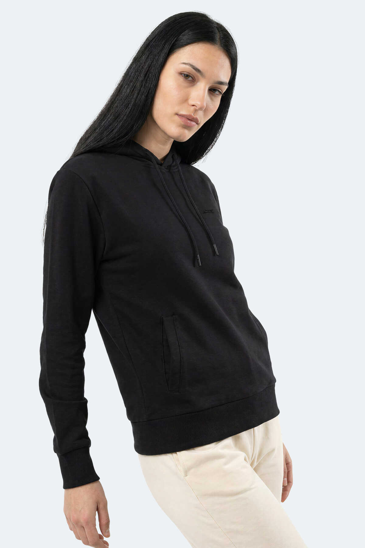 Slazenger KEZIO I Kadın Siyah Sweatshırt - 4