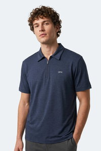 Slazenger - Slazenger KHAN Erkek Polo Yaka Lacivert Tişört