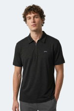 Slazenger - Slazenger KHAN Erkek Polo Yaka Siyah Tişört