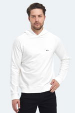 Slazenger - Slazenger KICKER IN Erkek Kapüşonlu Kırık Beyaz Sweatshırt Slazenger - Slazenger KICKER IN Erkek Kapüşonlu Kırık Beyaz Sweatshırt