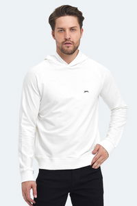 Slazenger - Slazenger KICKER IN Erkek Kapüşonlu Kırık Beyaz Sweatshırt Slazenger - Slazenger KICKER IN Erkek Kapüşonlu Kırık Beyaz Sweatshırt