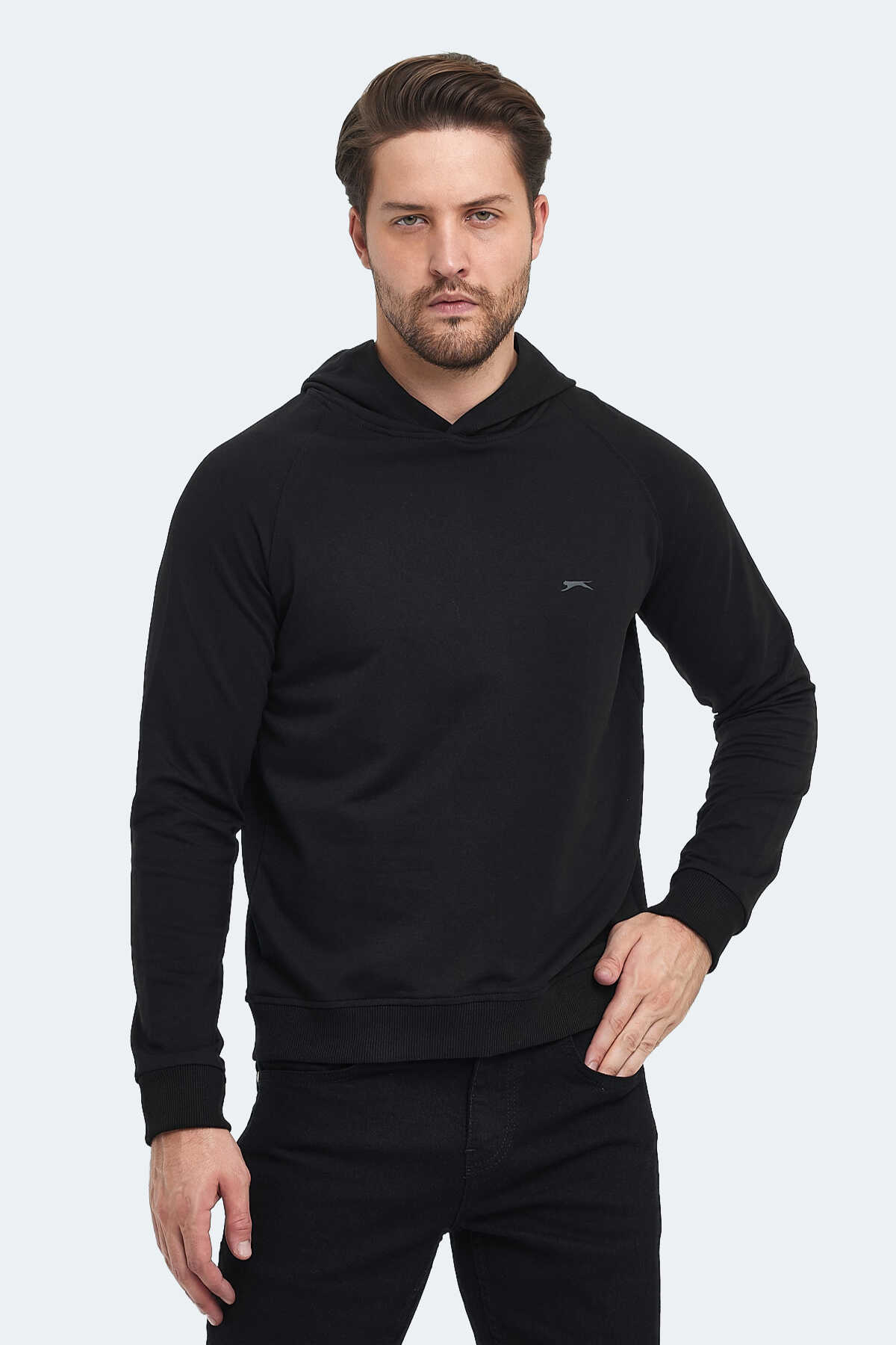 Slazenger - Slazenger KICKER Erkek Sweatshirt Siyah