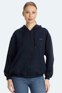Slazenger - Slazenger KIMBERLEY IN Kadın Fermuarlı Kapüşonlu Cepli Lacivert Sweatshırt Slazenger - Slazenger KIMBERLEY IN Kadın Fermuarlı Kapüşonlu Cepli Lacivert Sweatshırt