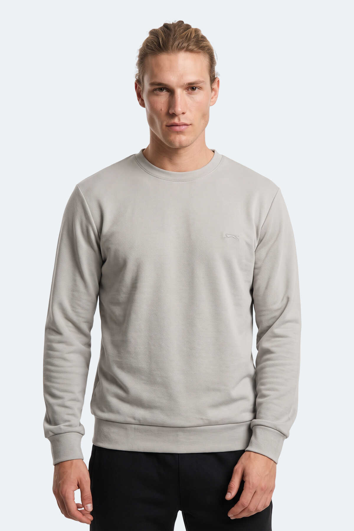 Slazenger KINAL I Erkek Gri Sweatshırt (1)