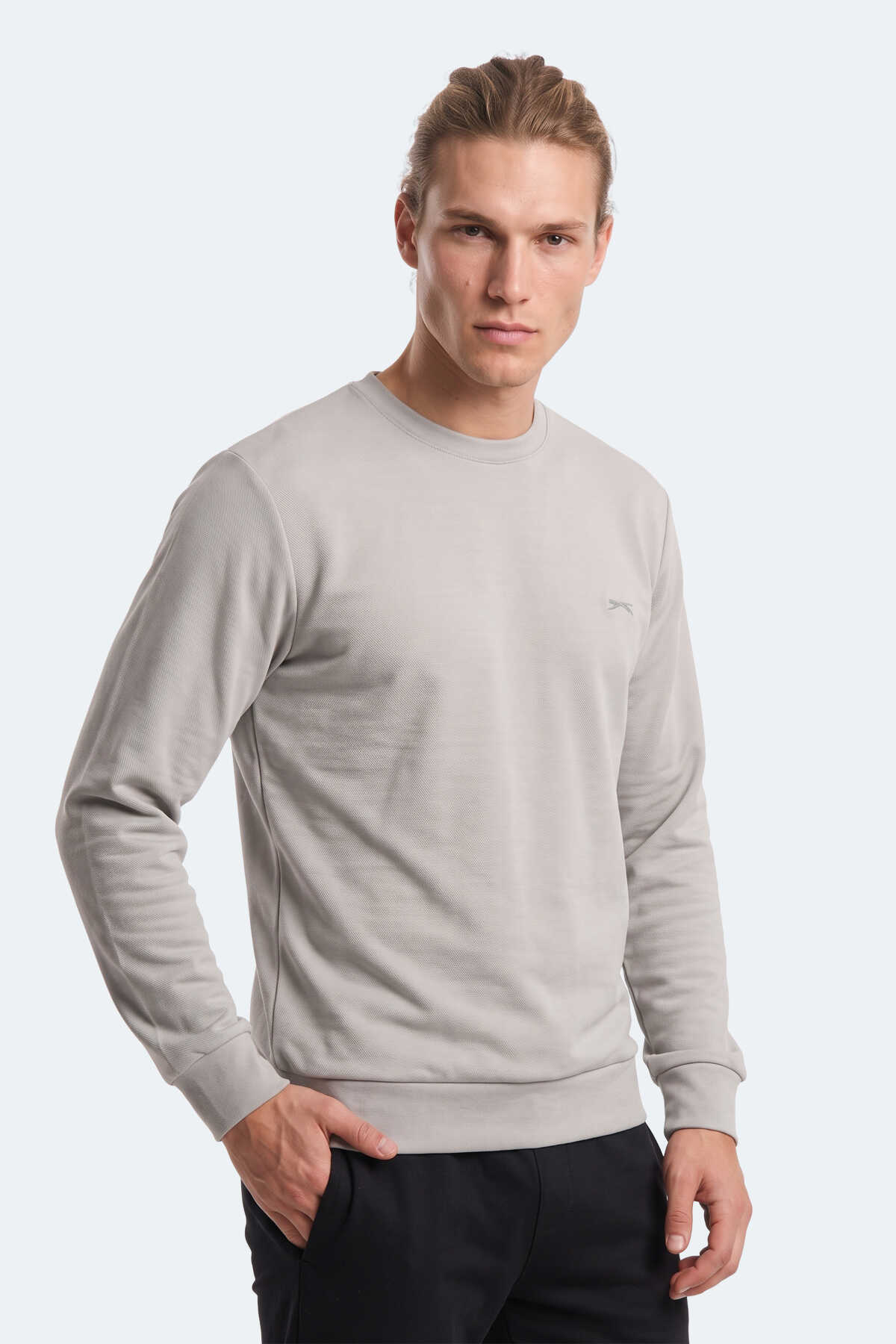 Slazenger KINAL I Erkek Gri Sweatshırt - 3
