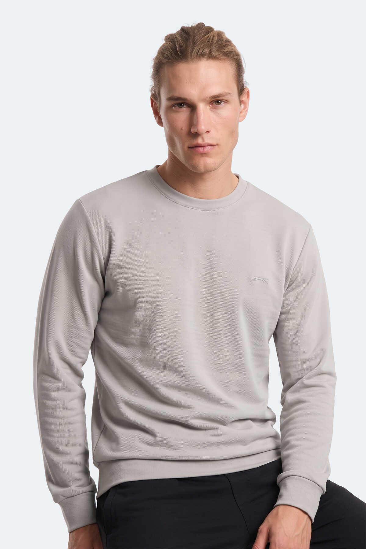 Slazenger KINAL I Erkek Gri Sweatshırt - 6