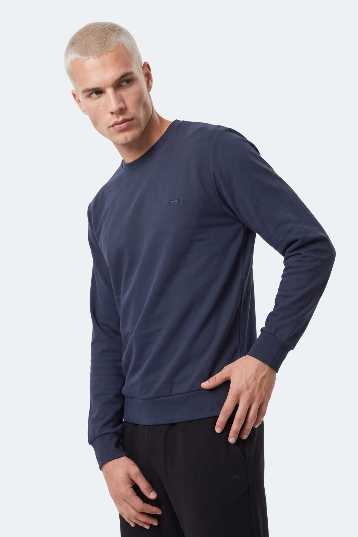 Slazenger KINAL I Erkek Lacivert Sweatshırt - 3