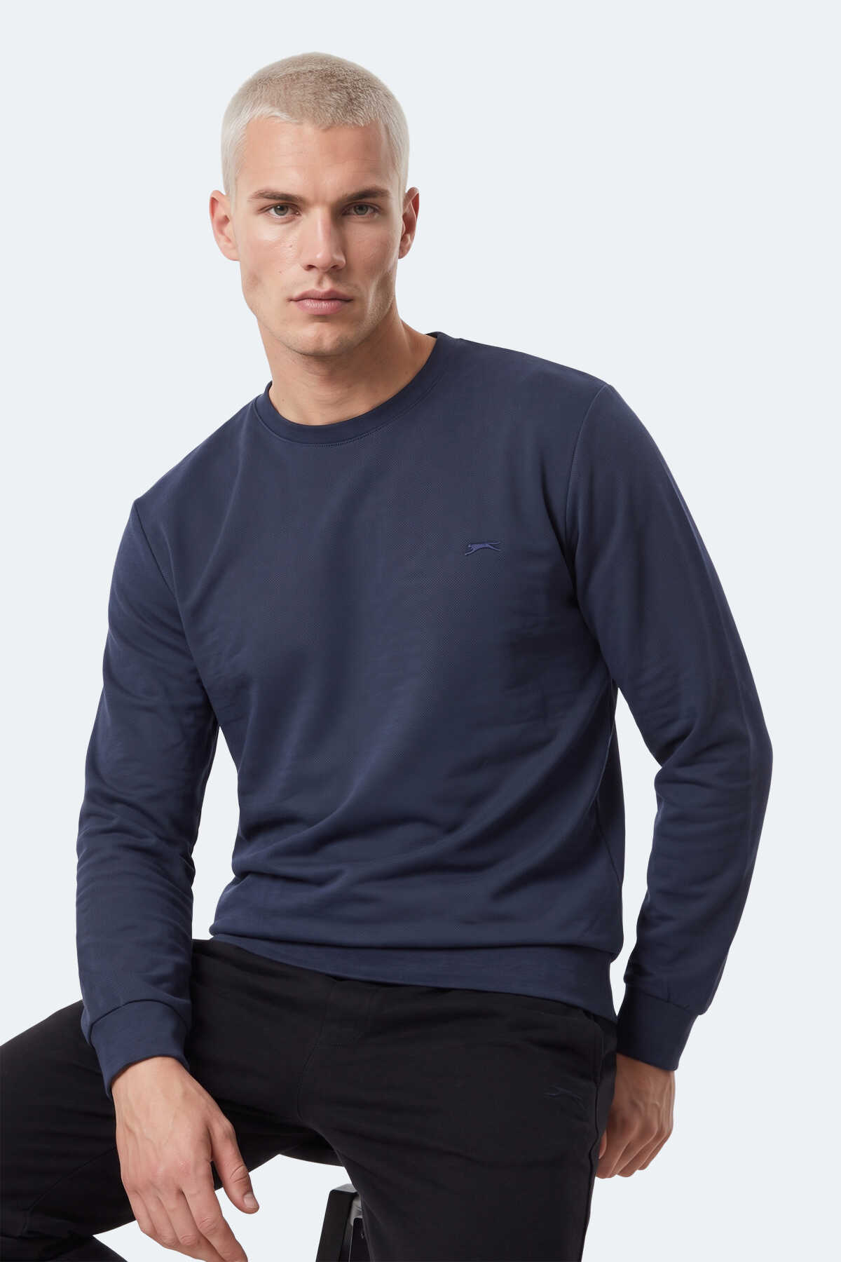 Slazenger KINAL I Erkek Lacivert Sweatshırt - 5