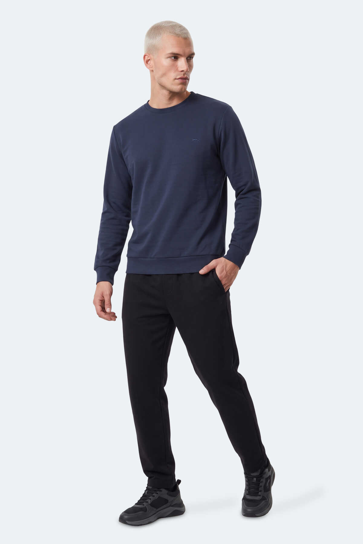 Slazenger KINAL I Erkek Lacivert Sweatshırt - 7