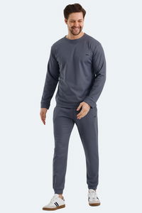 Slazenger - Slazenger KINGDOM IN Erkek Gri Eşofman Takımı Slazenger - Slazenger KINGDOM IN Erkek Gri Eşofman Takımı