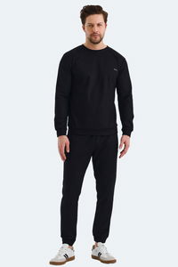 Slazenger - Slazenger KINGDOM IN Erkek Siyah Eşofman Takımı