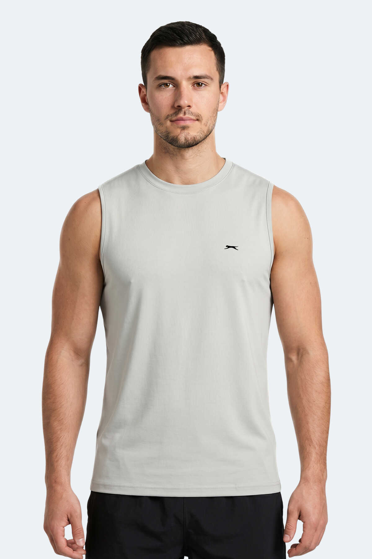 Slazenger - Slazenger KINGSHILL Erkek Açık Gri Tişört