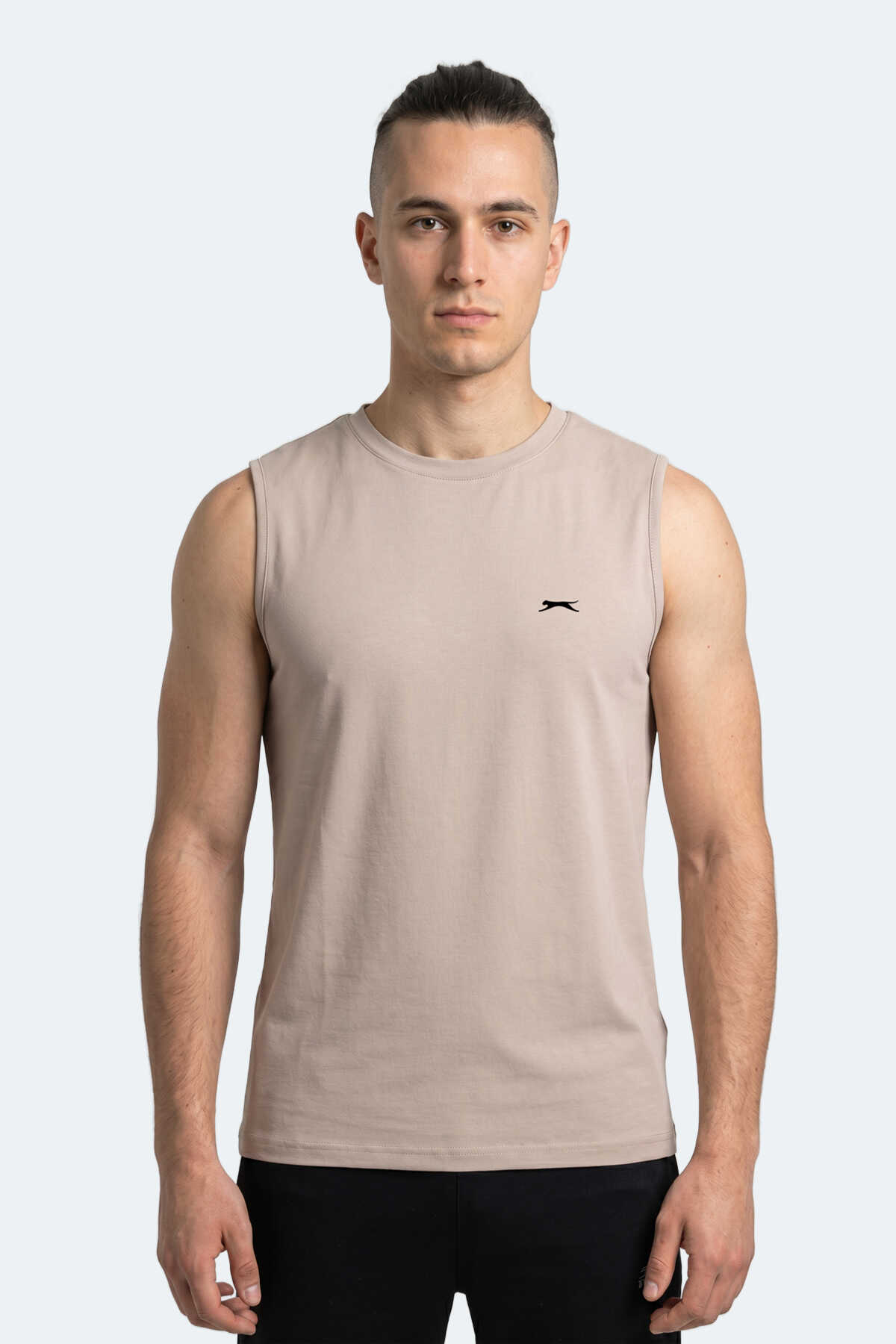 Slazenger - Slazenger KINGSHILL Erkek Taş Gri Tişört