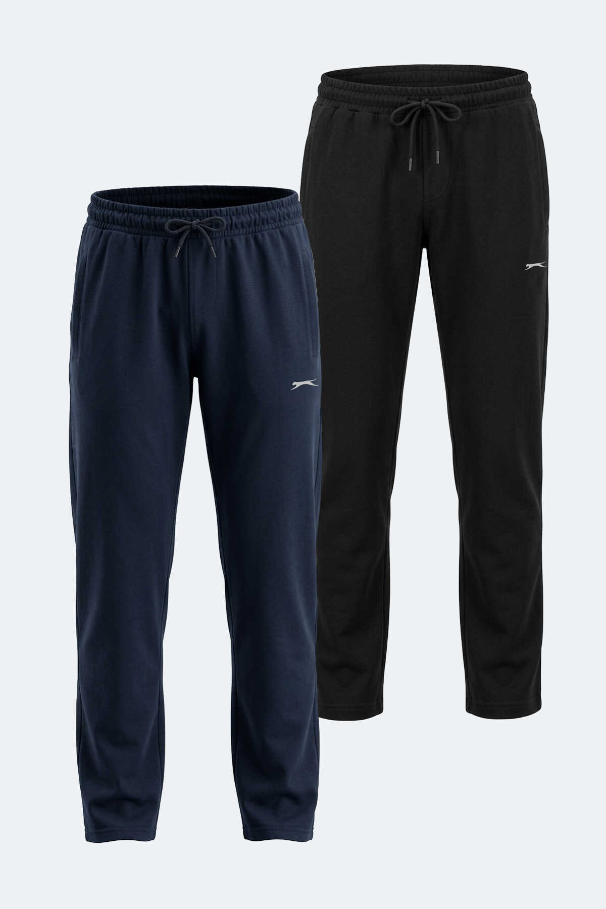 Slazenger - Slazenger KIRABO 2 Lİ SET Erkek Siyah - Lacivert Eşofman Altı