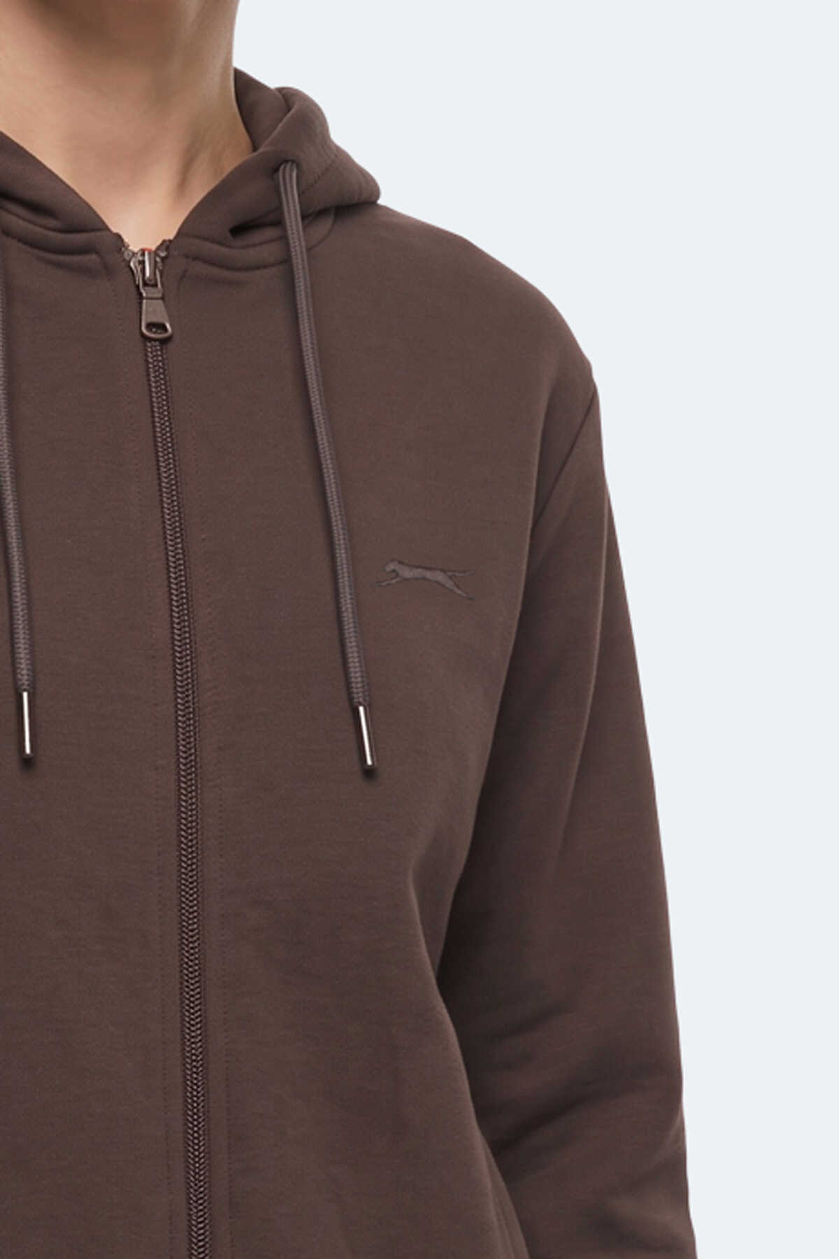 Slazenger KIRON I Kadın Kapüşonlu Kahve Sweatshırt - 2
