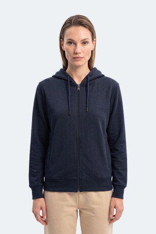 Slazenger KIRON I Kadın Kapüşonlu Lacivert Sweatshırt