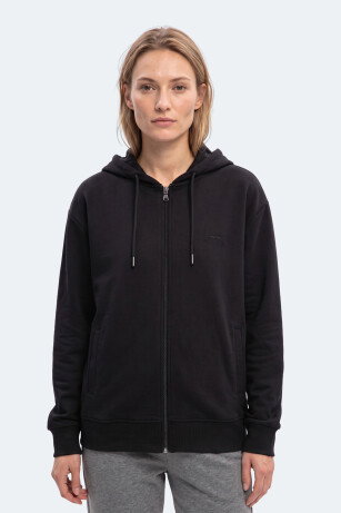 Slazenger KIRON I Kadın Kapüşonlu Siyah Sweatshırt