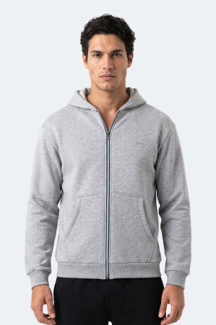 Slazenger KISHAN I Erkek Kapüşonlu Gri Sweatshırt