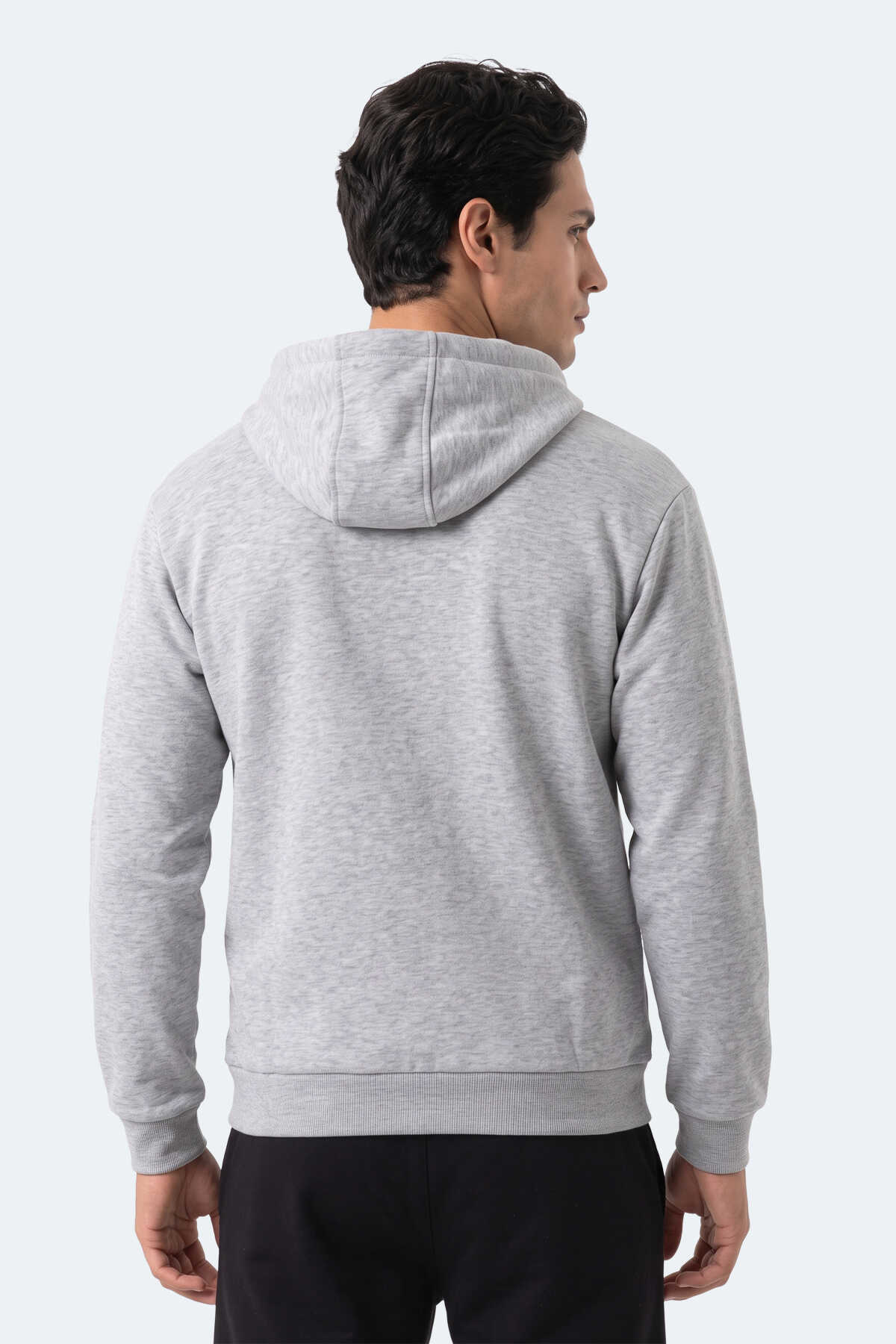 Slazenger KISHAN I Erkek Kapüşonlu Gri Sweatshırt - 5