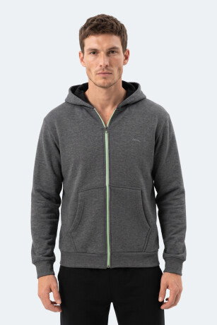 Slazenger KISHAN I Erkek Kapüşonlu Koyu Gri Sweatshırt