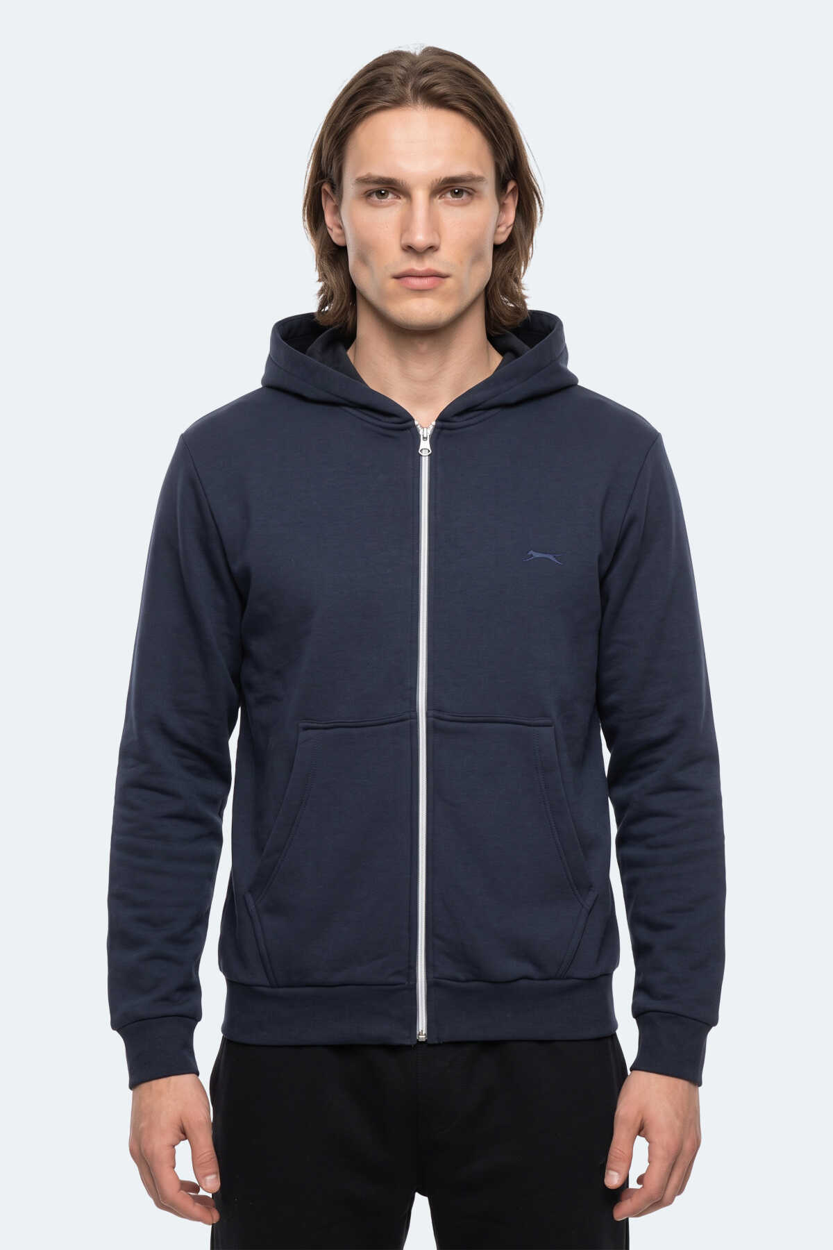 Slazenger KISHAN I Erkek Kapüşonlu Lacivert Sweatshırt (1)
