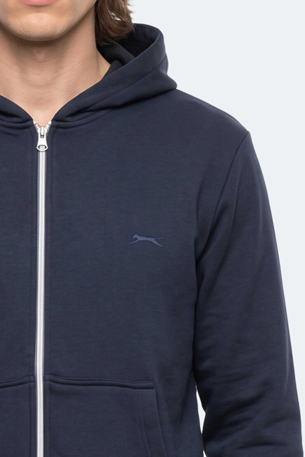 Slazenger KISHAN I Erkek Kapüşonlu Lacivert Sweatshırt - 2