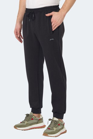 Slazenger KIWI IN Erkek Fermuar Cepli Siyah Eşofman Altı