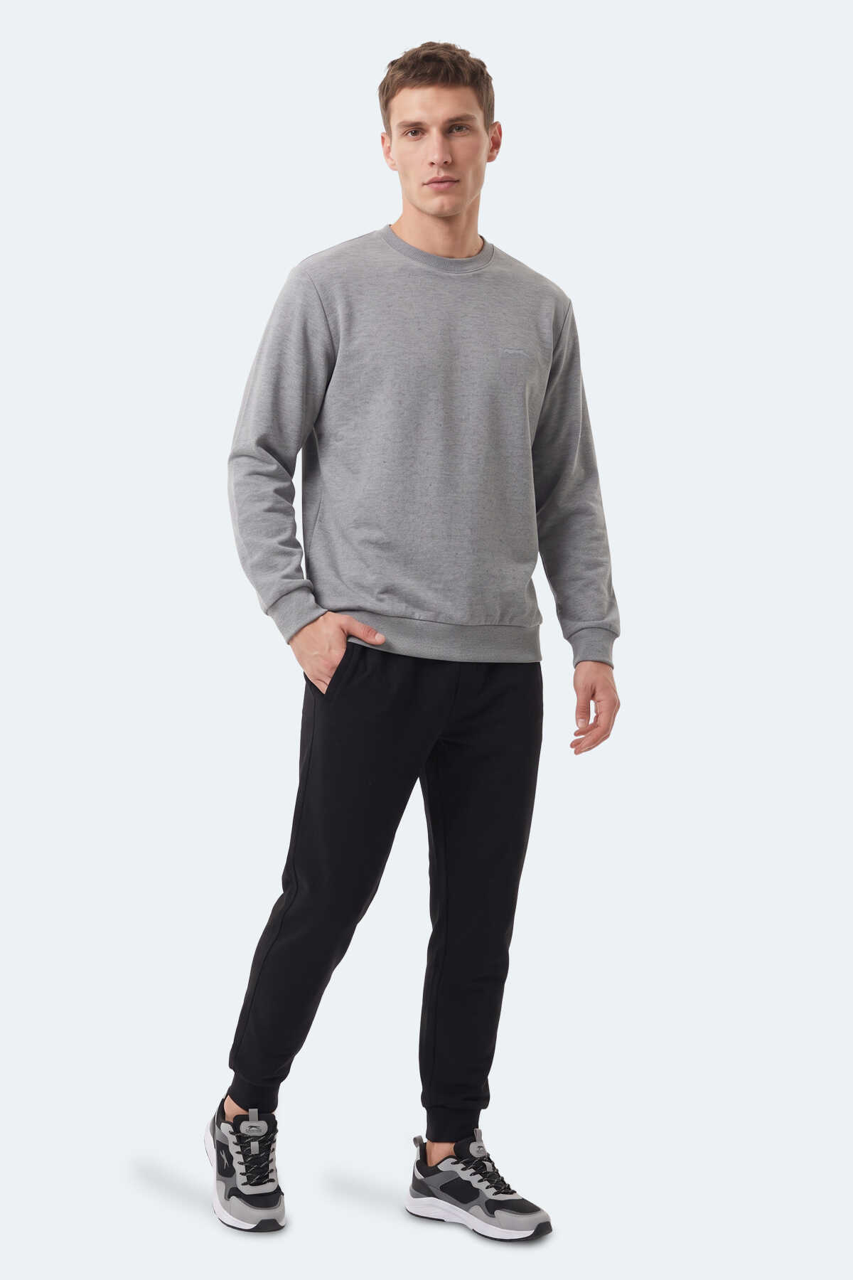 Slazenger KLAHAN I Erkek Antrasit Sweatshırt - 7