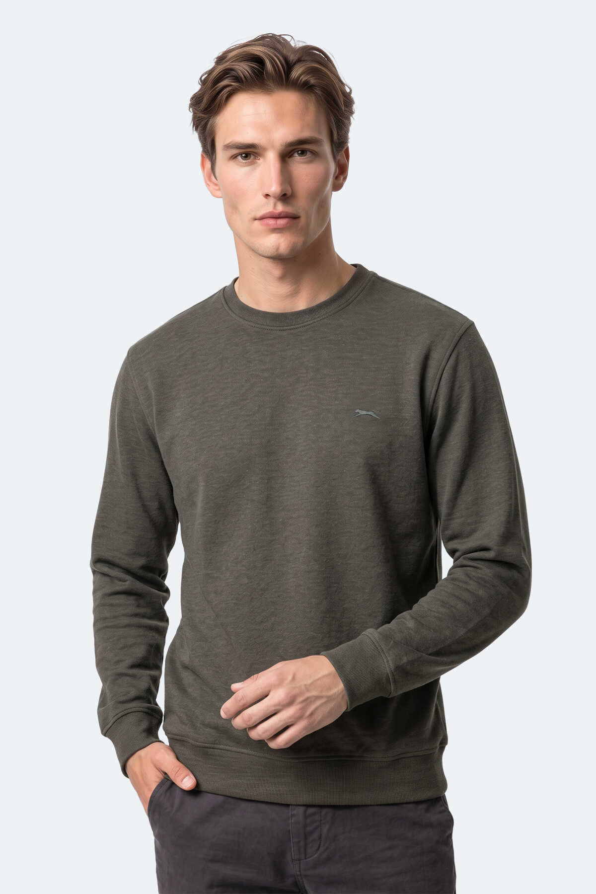 Slazenger KLAHAN I Erkek Haki Sweatshırt - 3