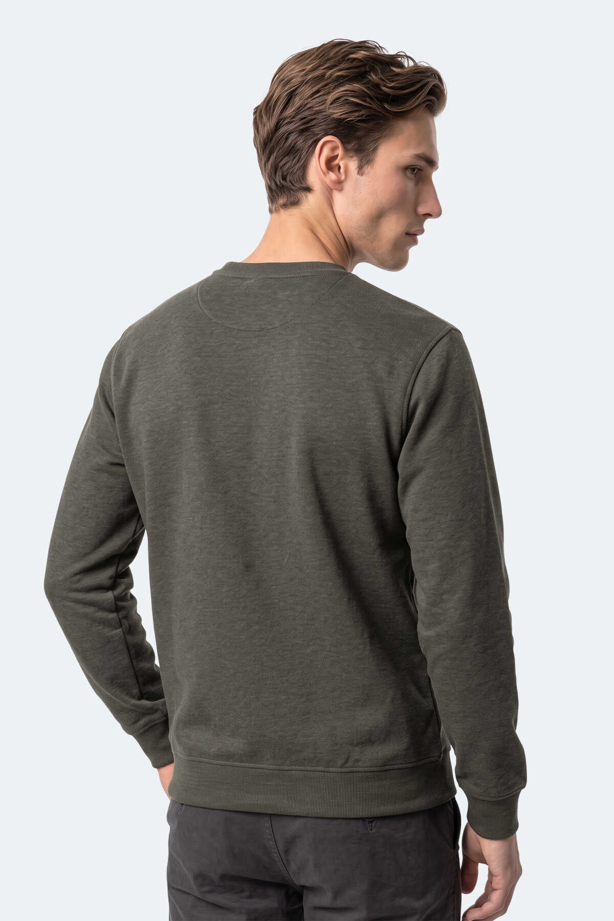 Slazenger KLAHAN I Erkek Haki Sweatshırt - 4