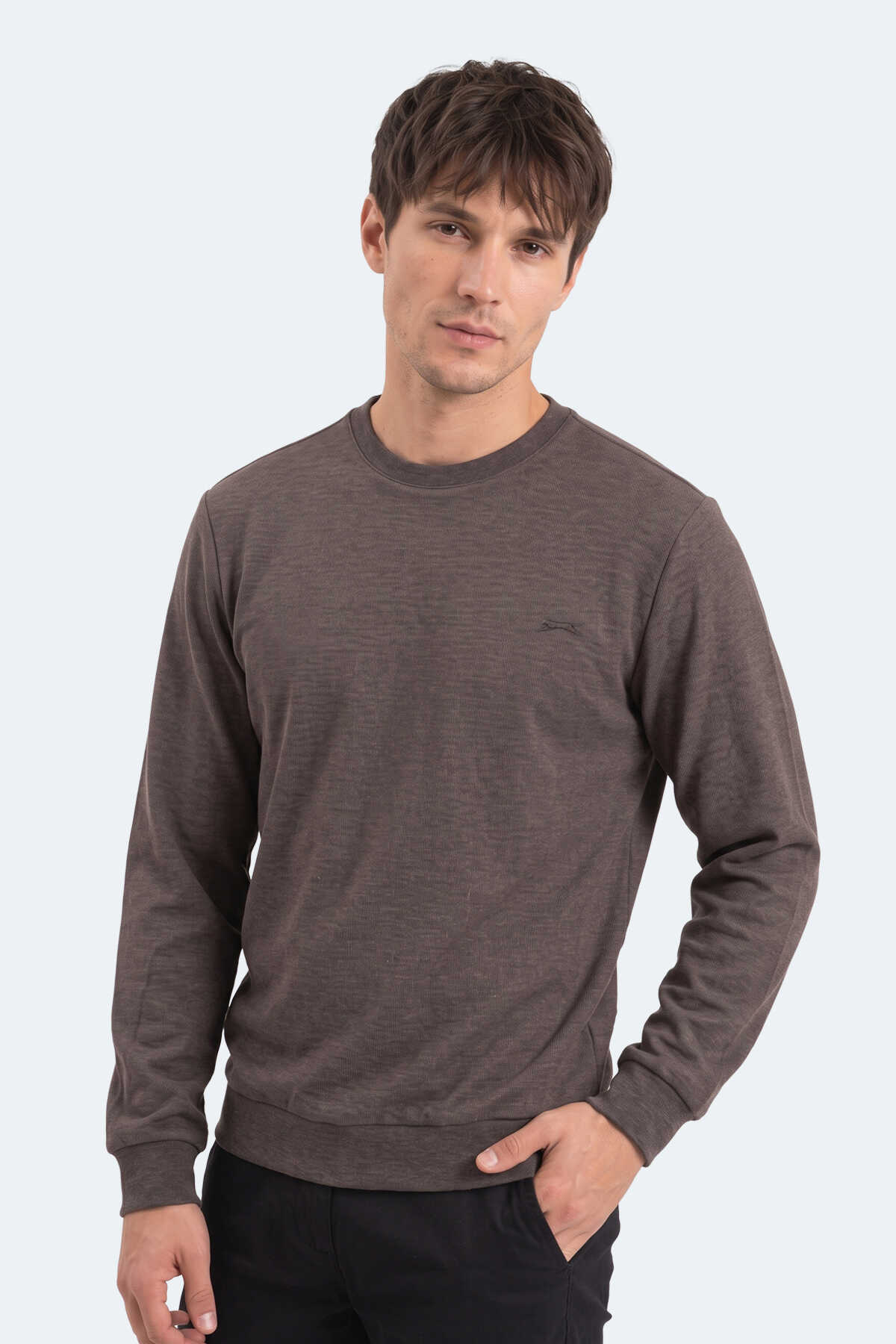 Slazenger KLAHAN I Erkek Kahve Sweatshırt - 3