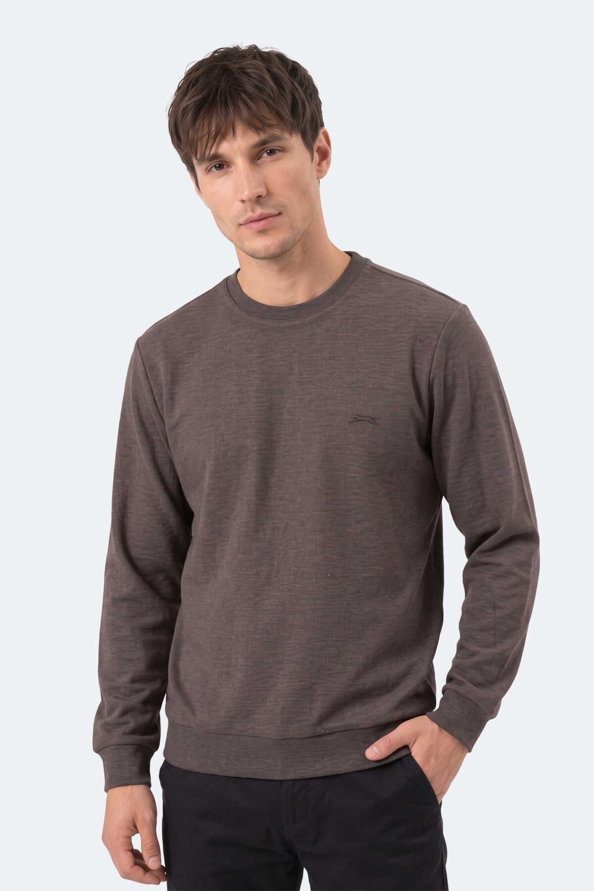 Slazenger KLAHAN I Erkek Kahve Sweatshırt - 4