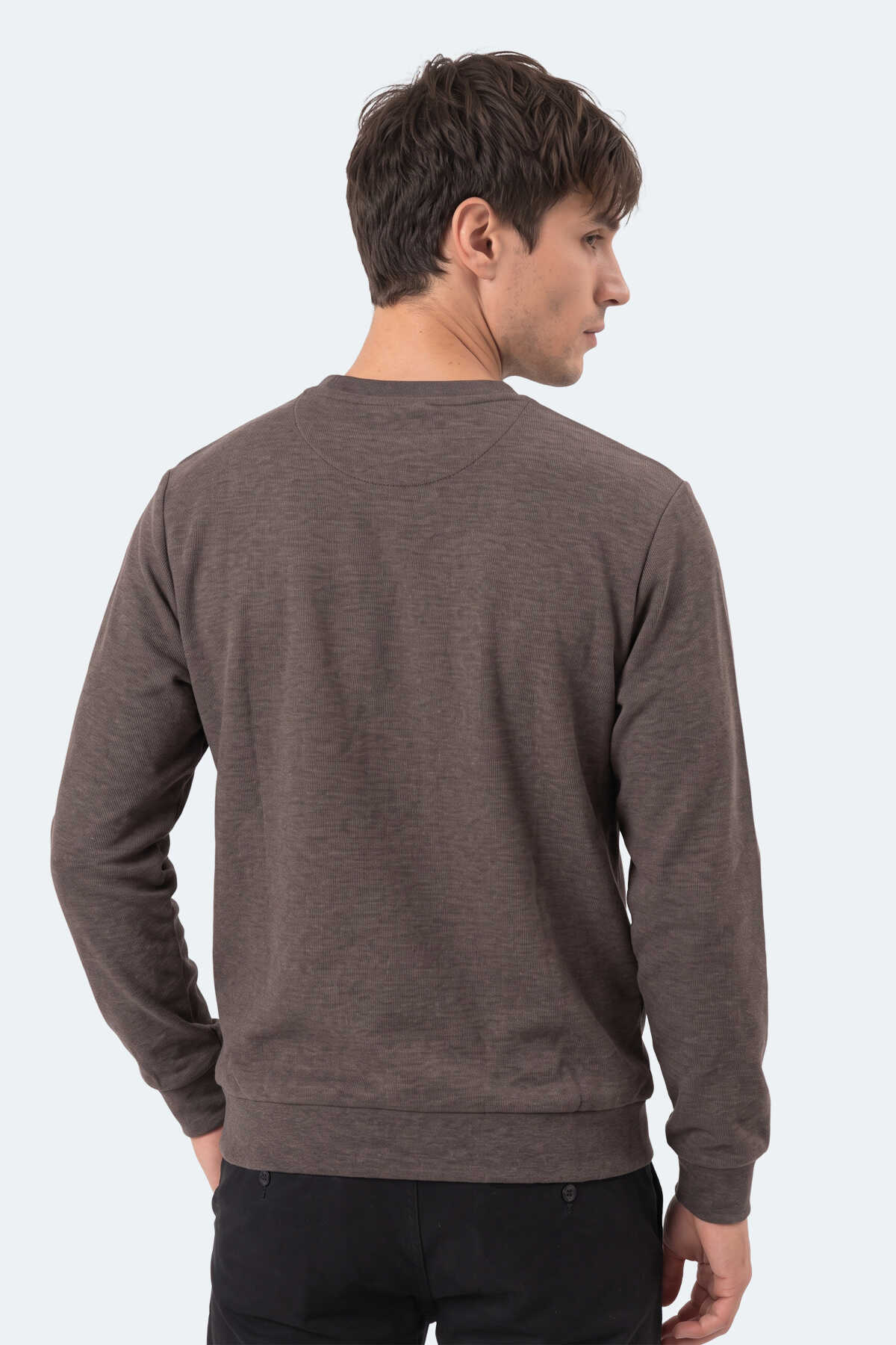 Slazenger KLAHAN I Erkek Kahve Sweatshırt - 5