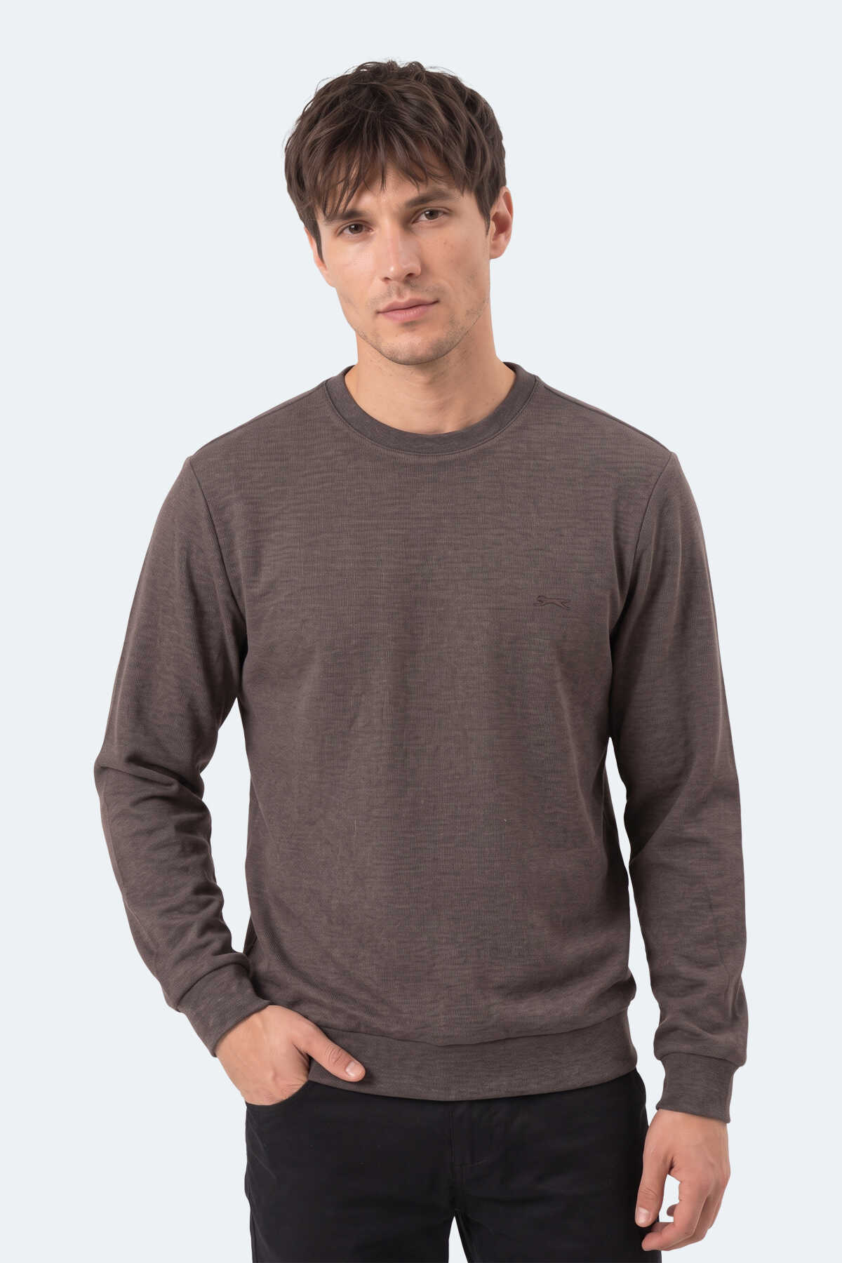 Slazenger KLAHAN I Erkek Kahve Sweatshırt - 6