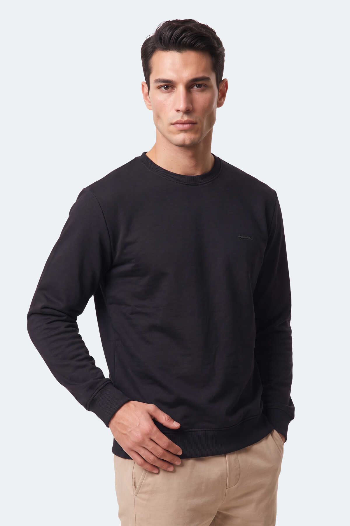 Slazenger KLAHAN I Erkek Siyah Sweatshırt - 4