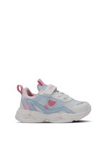 Slazenger - Slazenger KLARION Kız Çocuk Cırt Cırtlı Işıklı Taban Beyaz / Mavi Günlük Spor Ayakkabısı Slazenger - Slazenger KLARION Kız Çocuk Cırt Cırtlı Işıklı Taban Beyaz / Mavi Günlük Spor Ayakkabısı