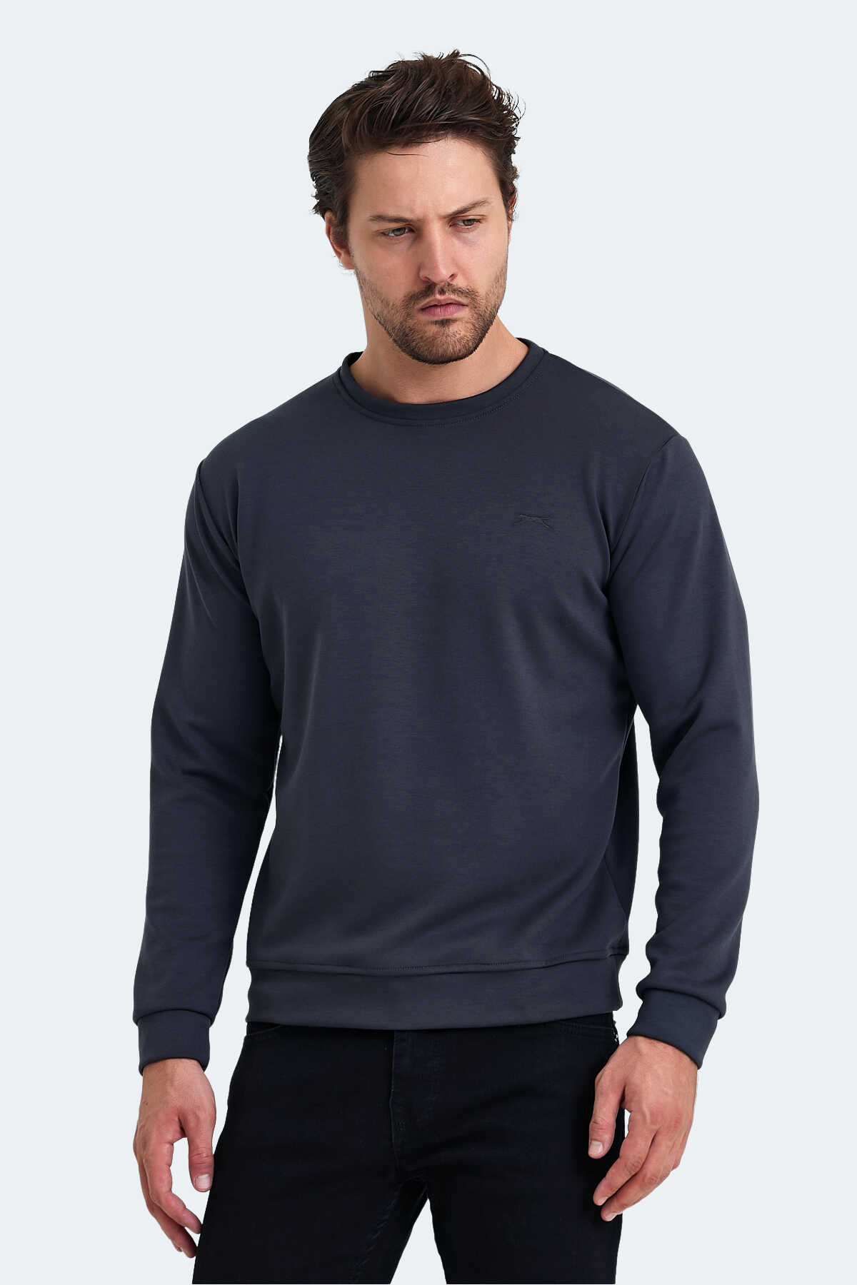 Slazenger - Slazenger KLARIS I Erkek Sweatshirt Gri