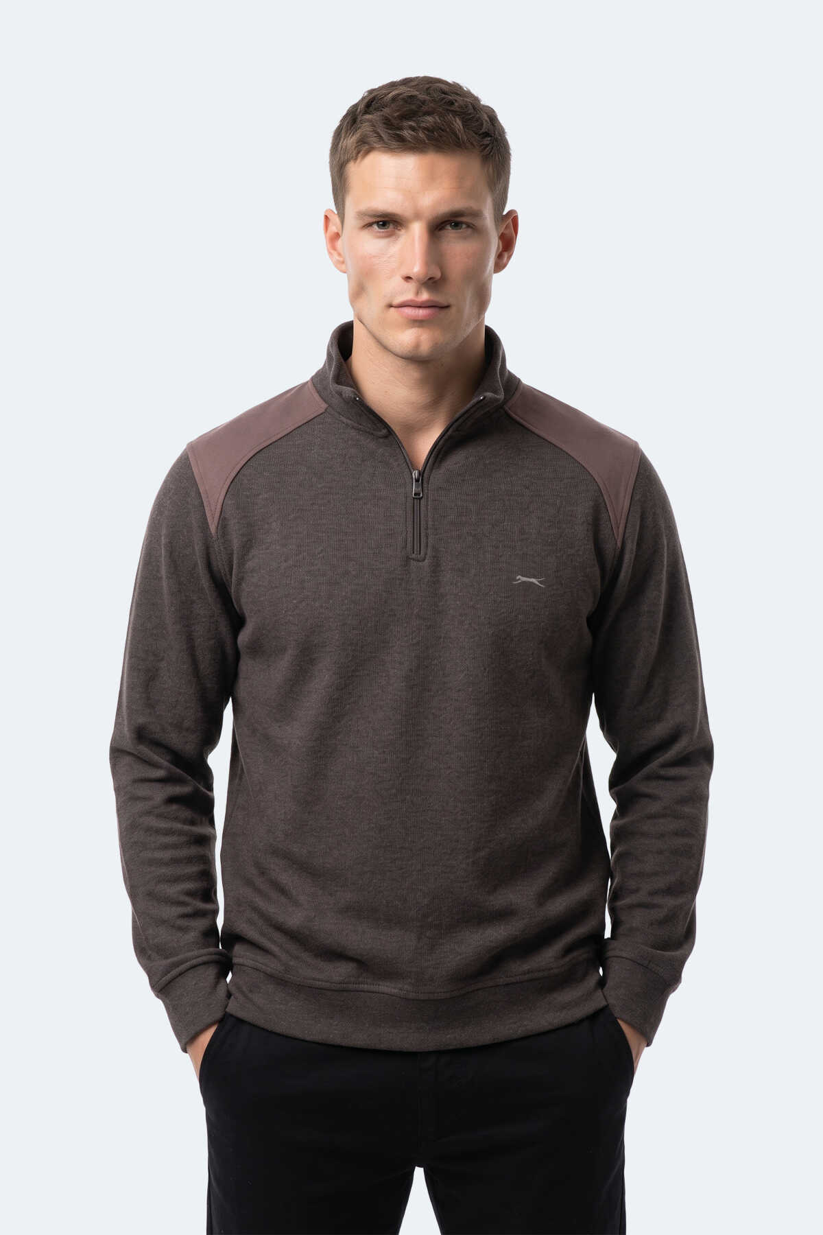 Slazenger KLASS I Erkek  Kahve Sweatshırt (1)
